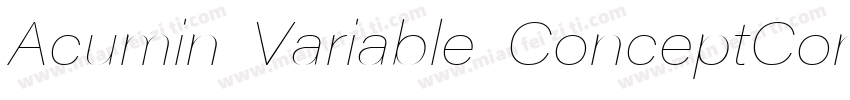 Acumin Variable ConceptCondensed Bl字体转换